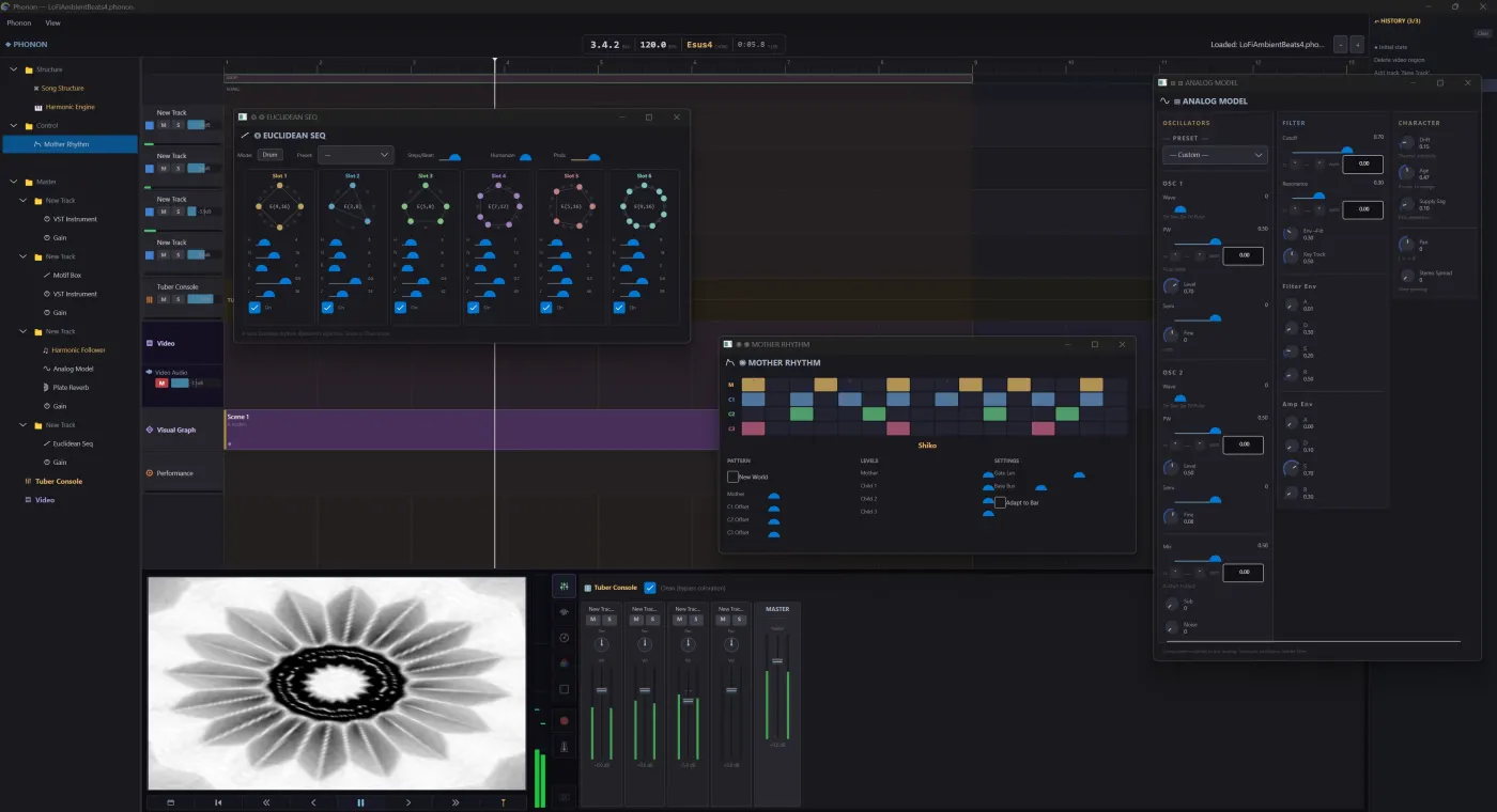 Phonon screenshot: Generative modules