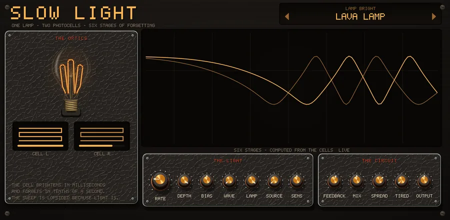 The Slow Light front panel